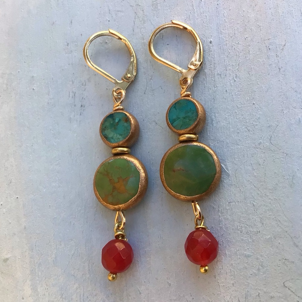 Turquoise Earrings Sundance Charm - Picture 2 of 11